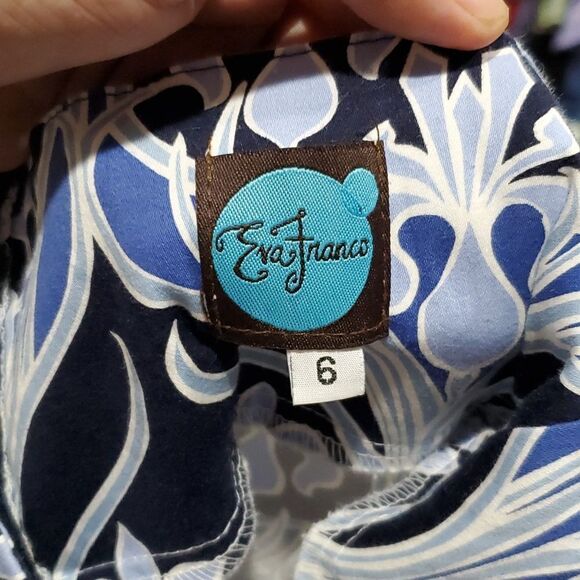 Anthropologie Eva Franco Halter Style Dress in Mod Floral Print Size 6 - Picture 5 of 8